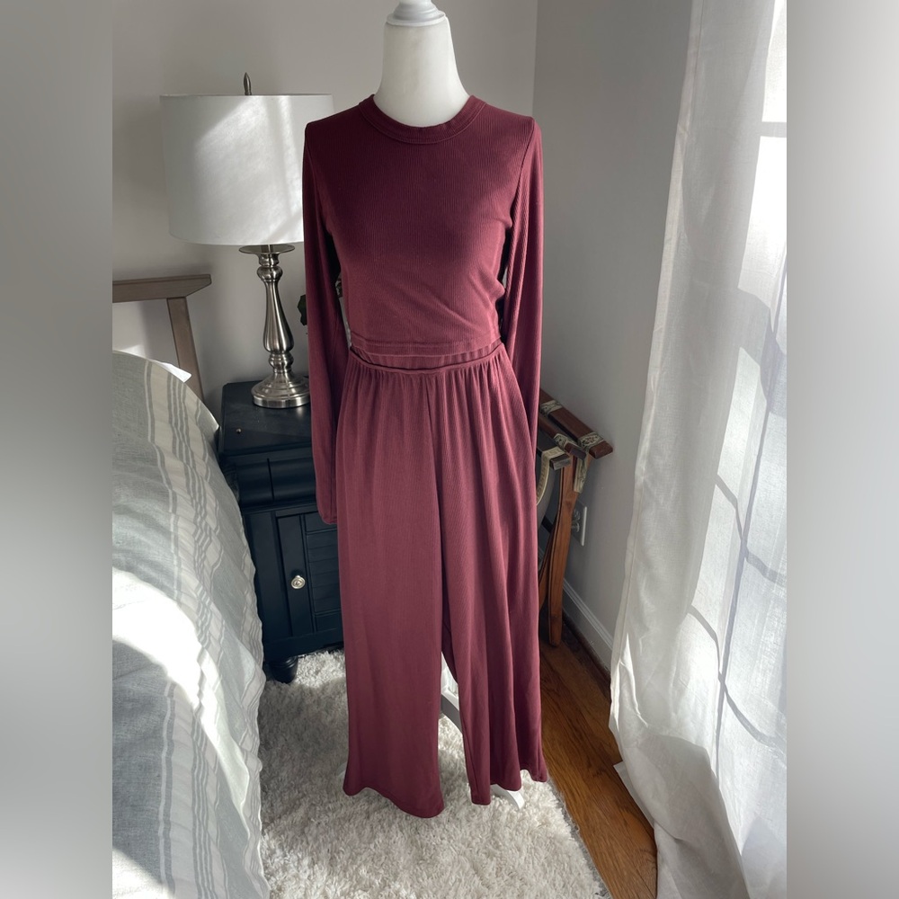 Latched Mama Ribbed Long Sleeve Jumpsuit